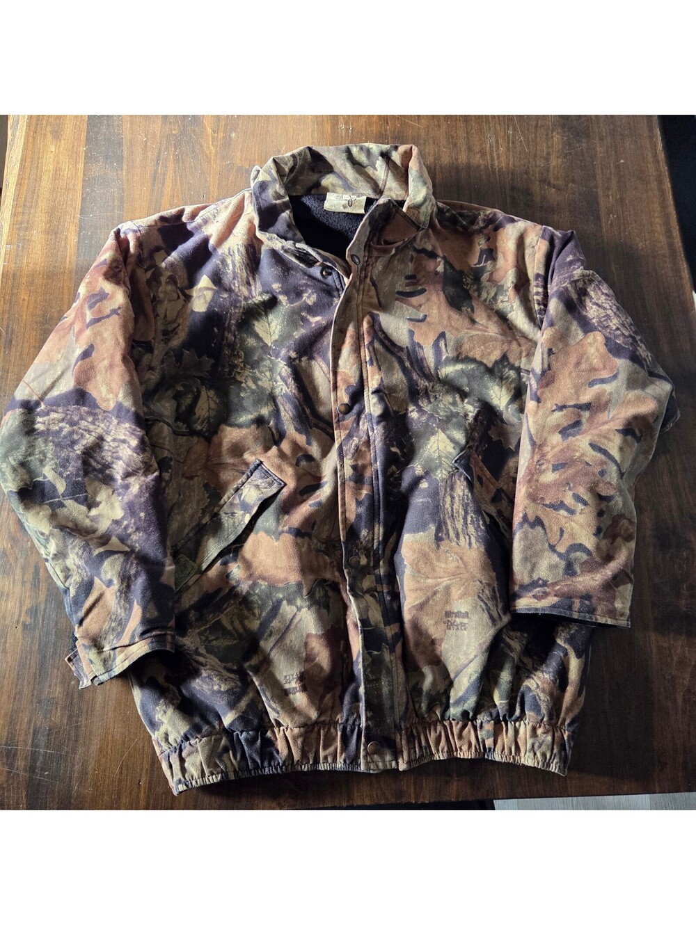 Camo hooded insulated jacket size Large